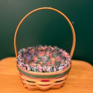 Longaberger 1999 Easter Basket with Liner and Plastic Insert